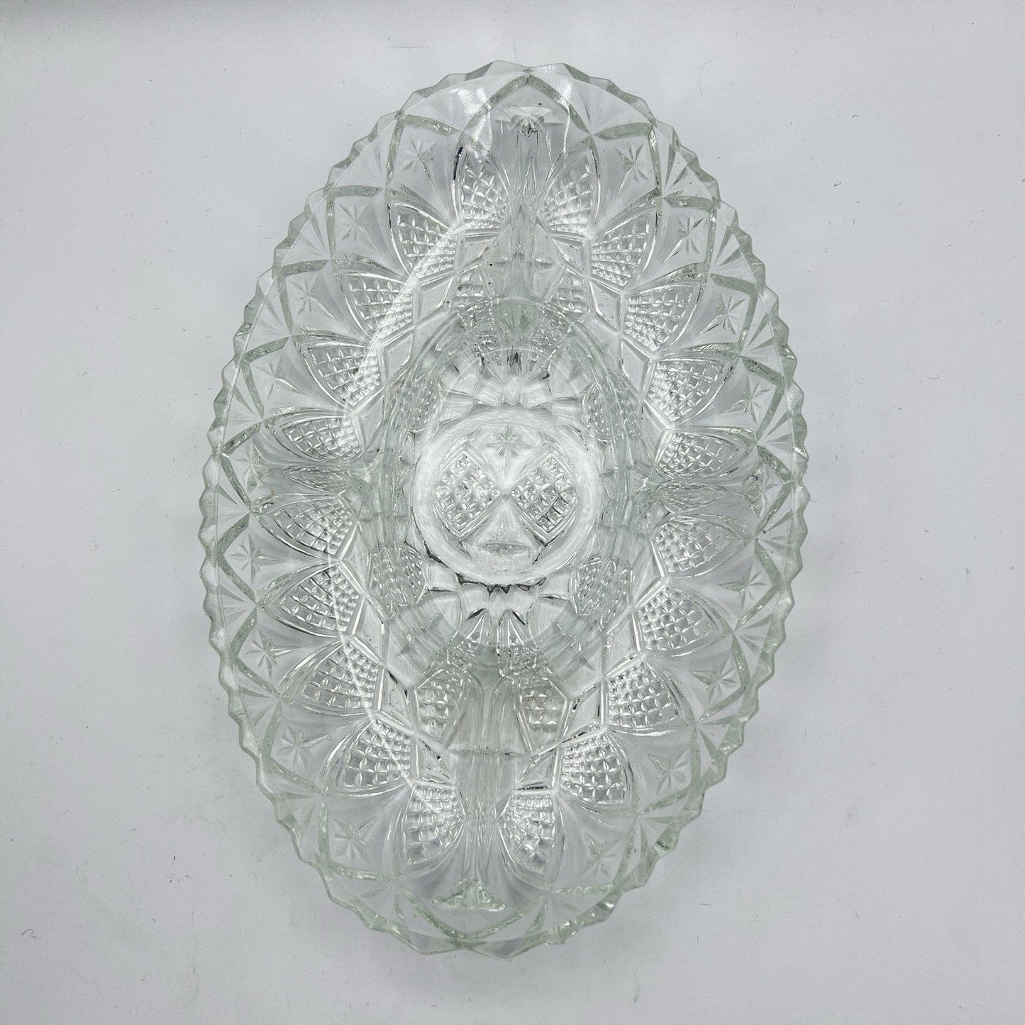 Antipastiera In Vetro Antica Piatto Per Antipasti Con 5 Divisori Centrotavola Categoria  Vetri e Cristalli