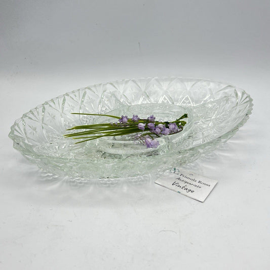 Antipastiera In Vetro Antica Piatto Per Antipasti Con 5 Divisori Centrotavola Categoria  Vetri e Cristalli