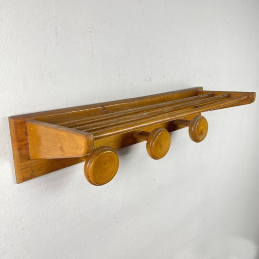 Appendiabiti antico stile anni 60 da parete in legno attaccapanni cappelliera Categoria  Appendiabiti - Portaombrelli