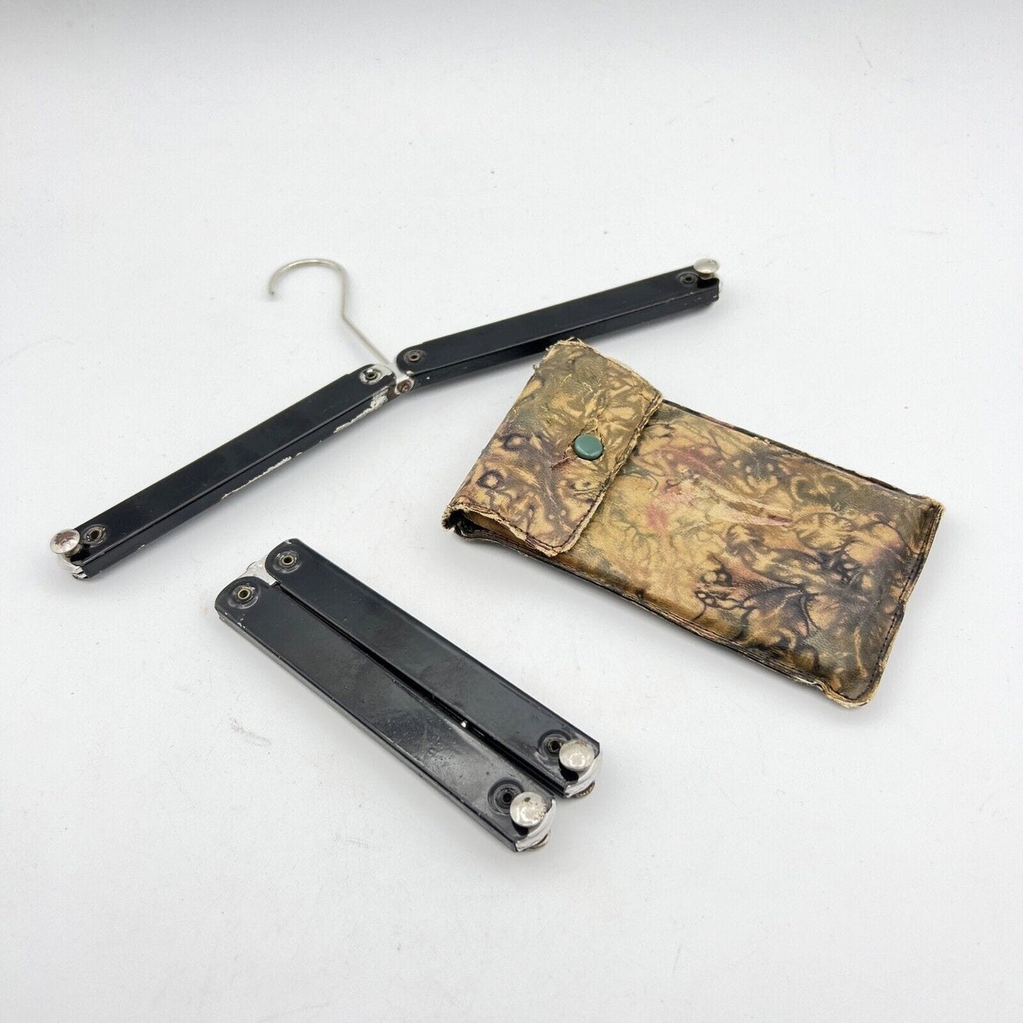 Appendiabiti portatile Gruccia vintage da viaggio Inglese Pieghevole Stampella Categoria  Attrezzi e Strumenti