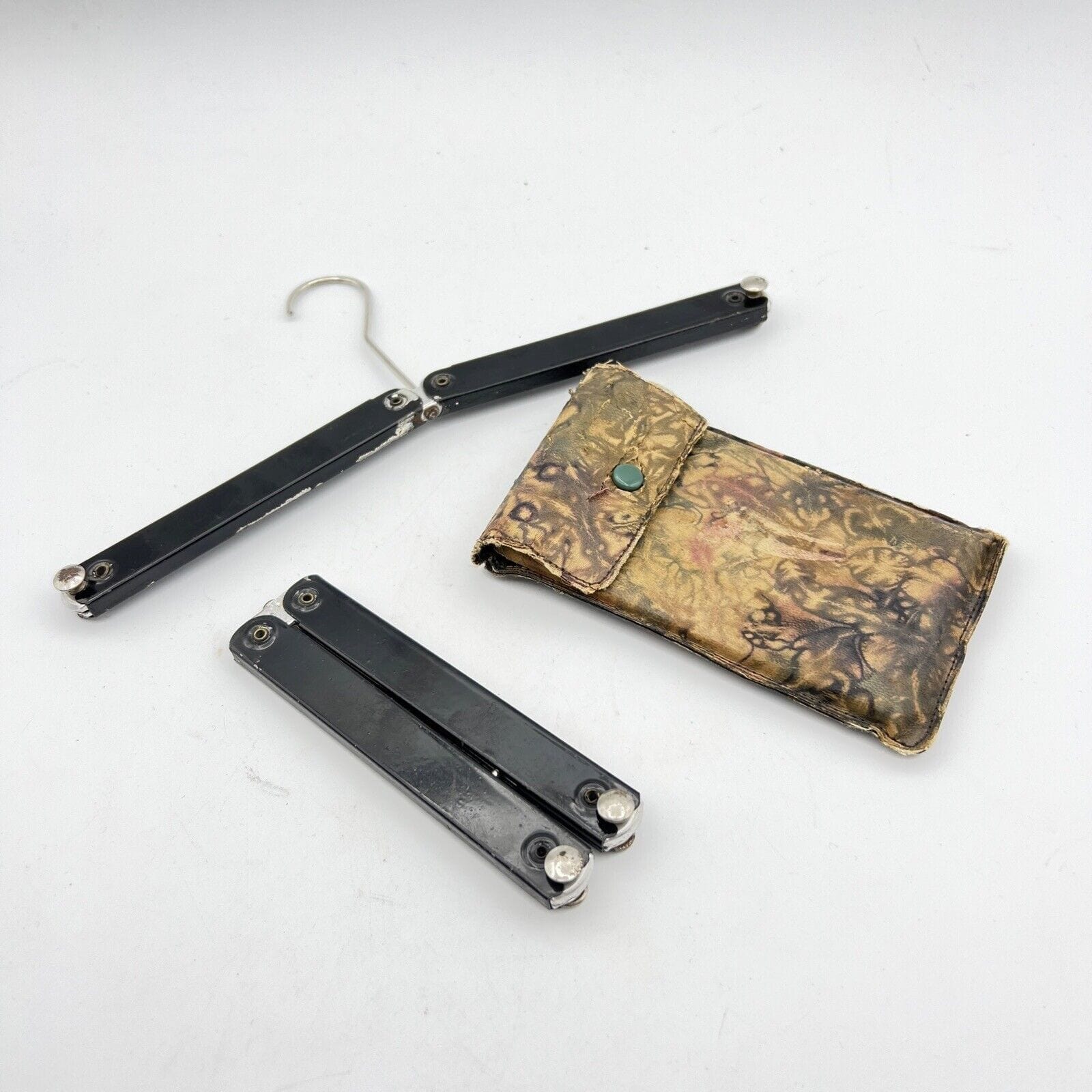 Appendiabiti portatile Gruccia vintage da viaggio Inglese Pieghevole Stampella Categoria  Attrezzi e Strumenti