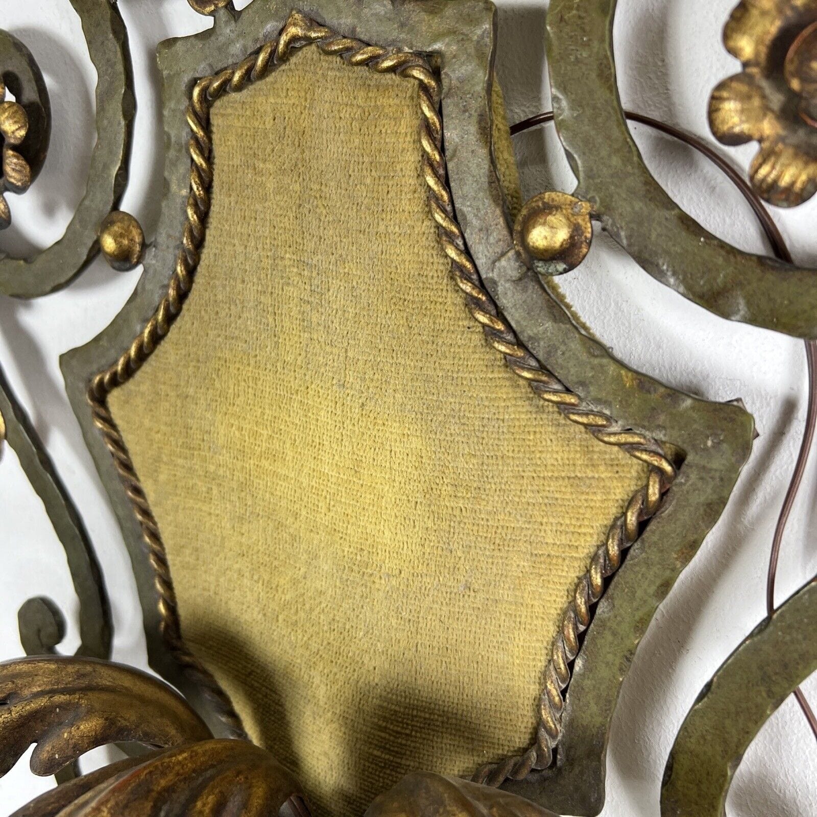 Applique vintage stile antico in ferro battuto verde oro lampada da parete Categoria  Lampade Appliques