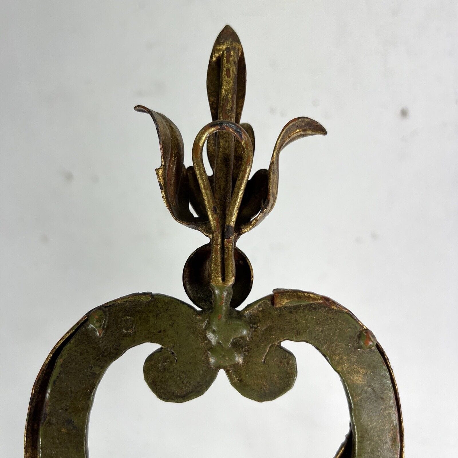Applique vintage stile antico in ferro battuto verde oro lampada da parete Categoria  Lampade Appliques