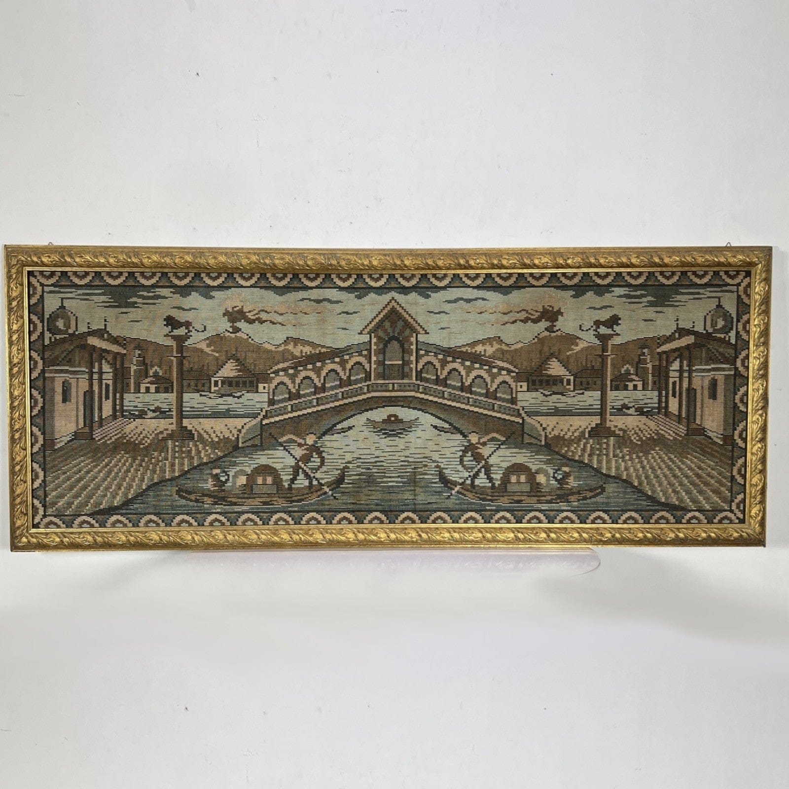 Arazzo da parete Ponte di Rialto a Venezia in Tessuto Grande Quadro cornice oro Categoria  Quadri