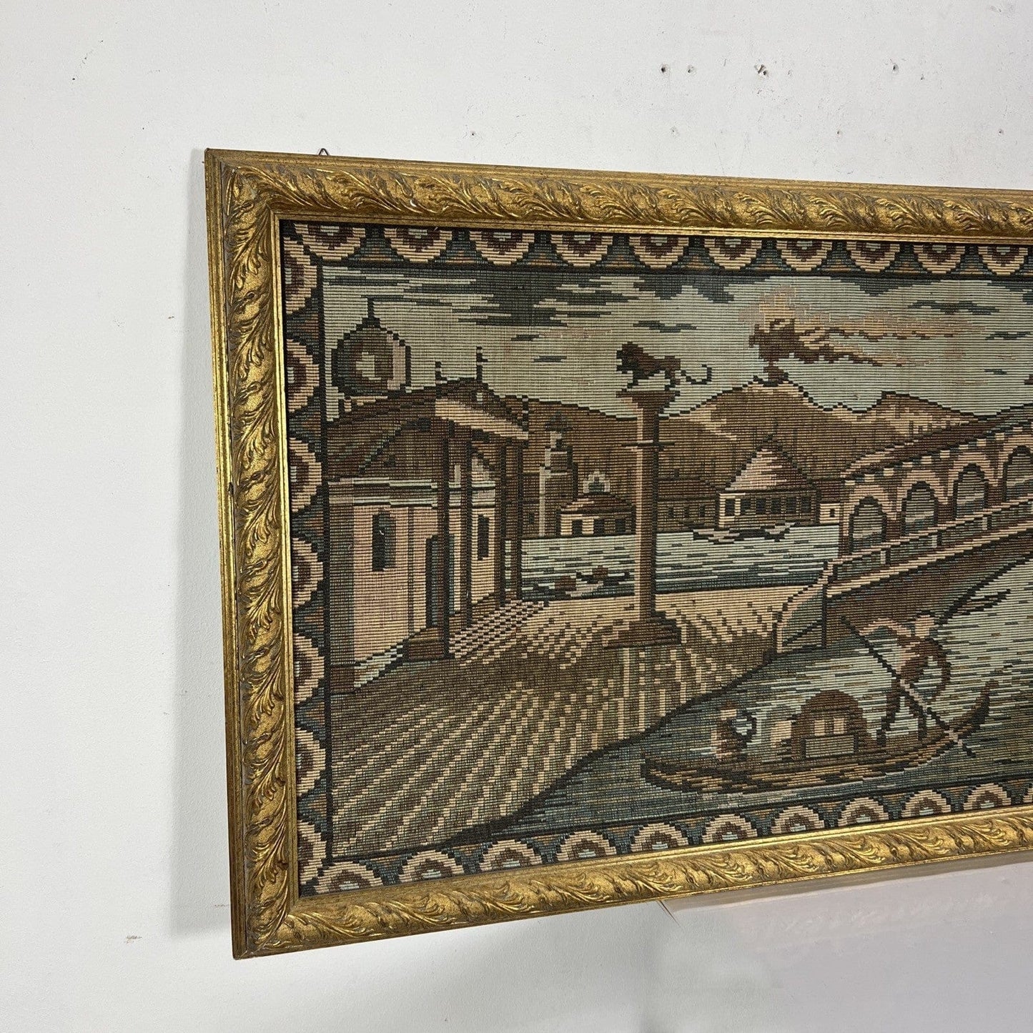 Arazzo da parete Ponte di Rialto a Venezia in Tessuto Grande Quadro cornice oro Categoria  Quadri