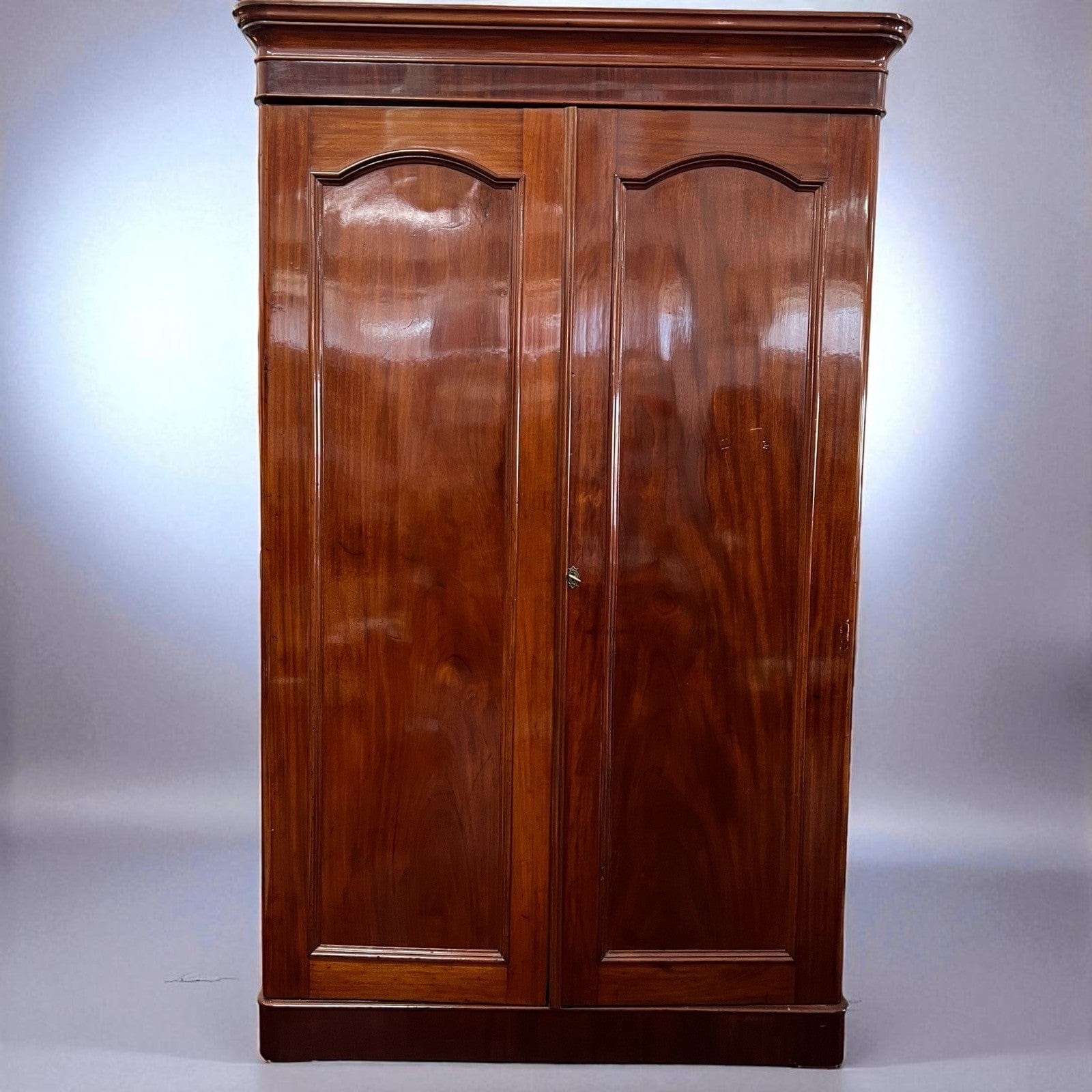 Armadio antico 800 Stipo Credenza Libreria due ante Vittoriana Inglese in Mogano Categoria  Vetrine