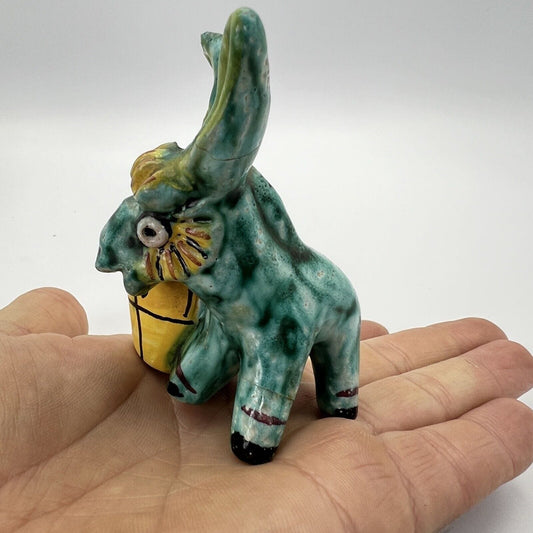 Asinello con vasetto in ceramica Deruta Asino in miniatura Vintage di Vietri Categoria  Altro