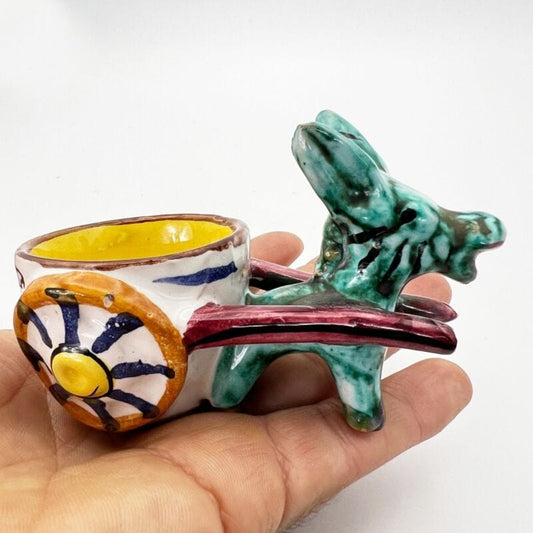 Asinello in ceramica Deruta Asino in miniatura Vintage Souvenir Vietri Sorrento Categoria  Altro