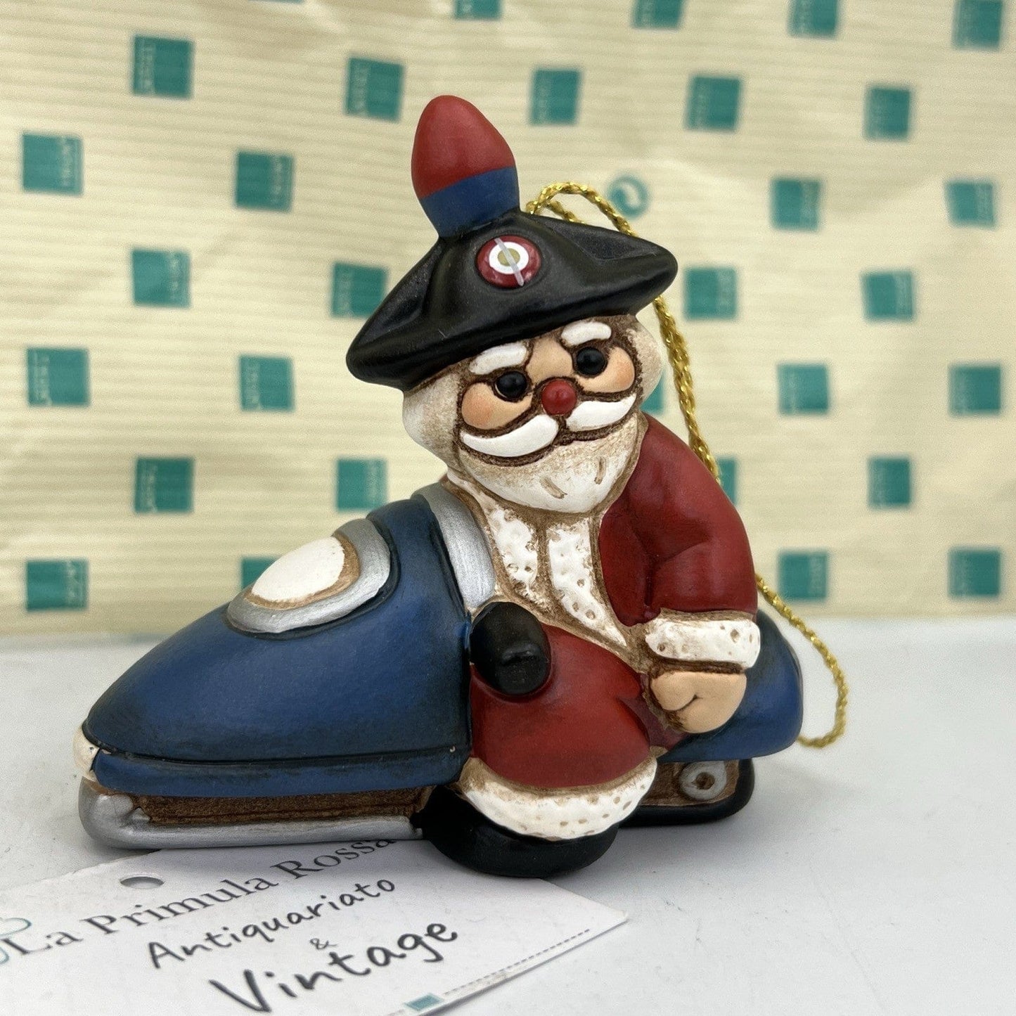 Babbo Natale su MotoSlitta THUN vintage Collezione Carabinieri Esercito Italiano Categoria  Statuine