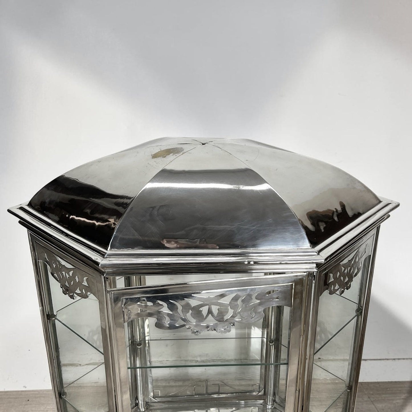 Bacheca espositore vetrina per negozio gioielleria Vetrinetta in Silver Plated Categoria  Vetrine