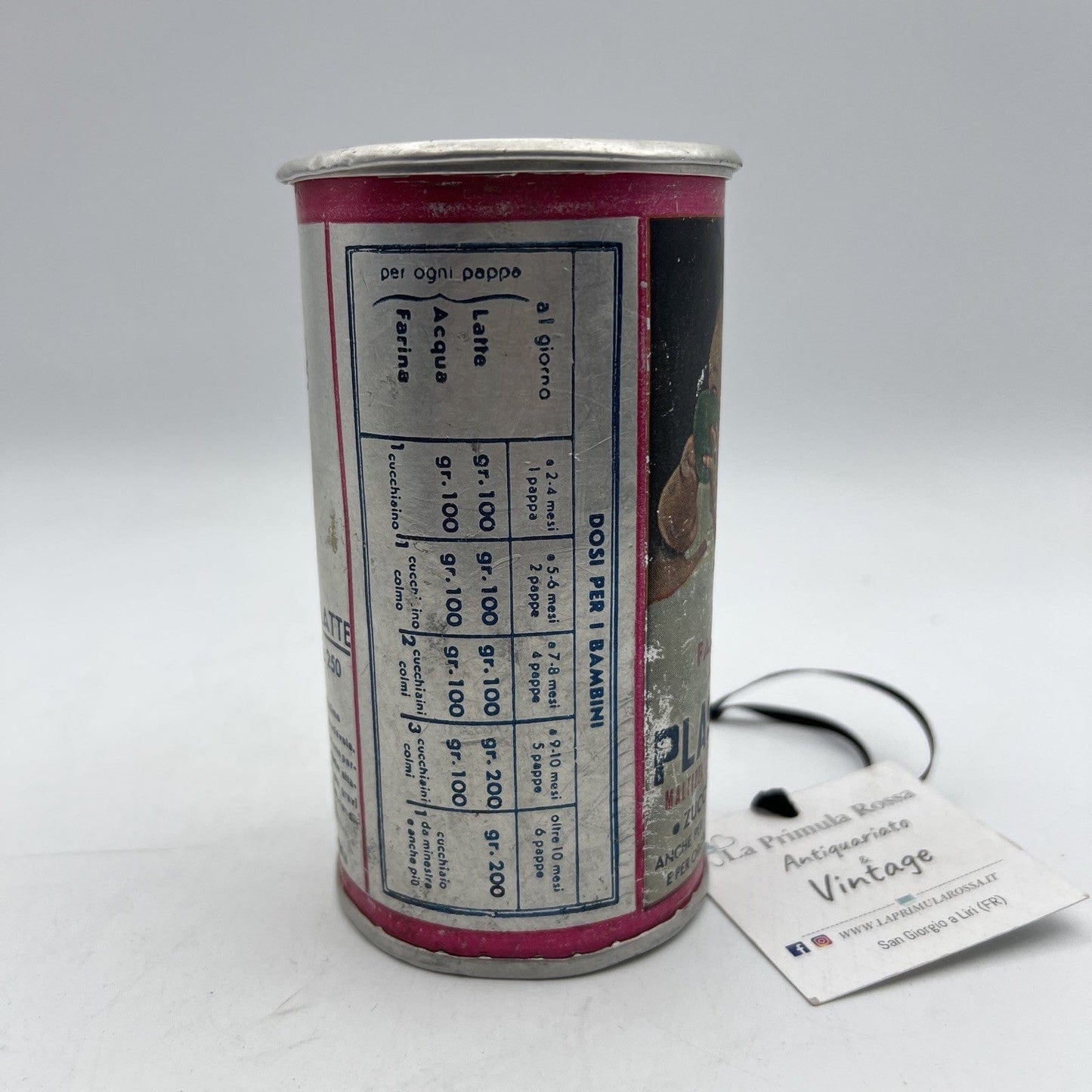 Barattolo antico di Farina al Plasmon collezionismo anni '40 Latta Scatola Categoria  Pubblicità vintage