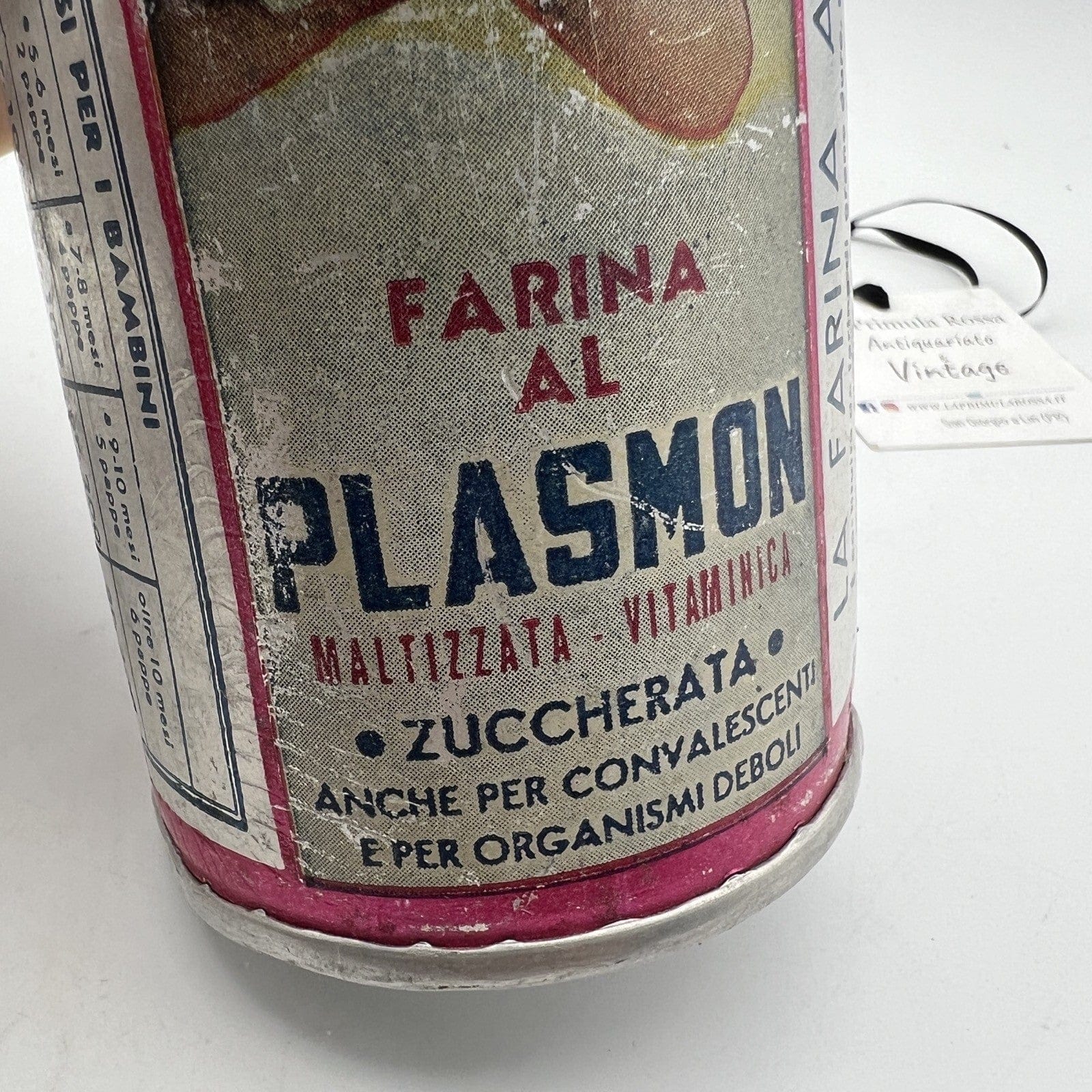 Barattolo antico di Farina al Plasmon collezionismo anni '40 Latta Scatola Categoria  Pubblicità vintage