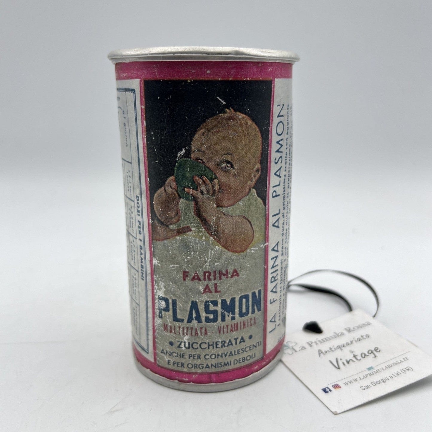 Barattolo antico di Farina al Plasmon collezionismo anni '40 Latta Scatola Categoria  Pubblicità vintage