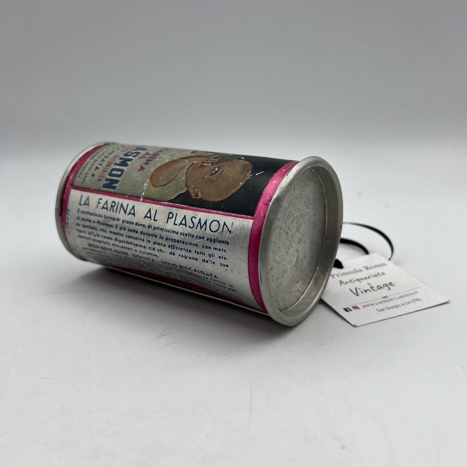 Barattolo antico di Farina al Plasmon collezionismo anni '40 Latta Scatola Categoria  Pubblicità vintage