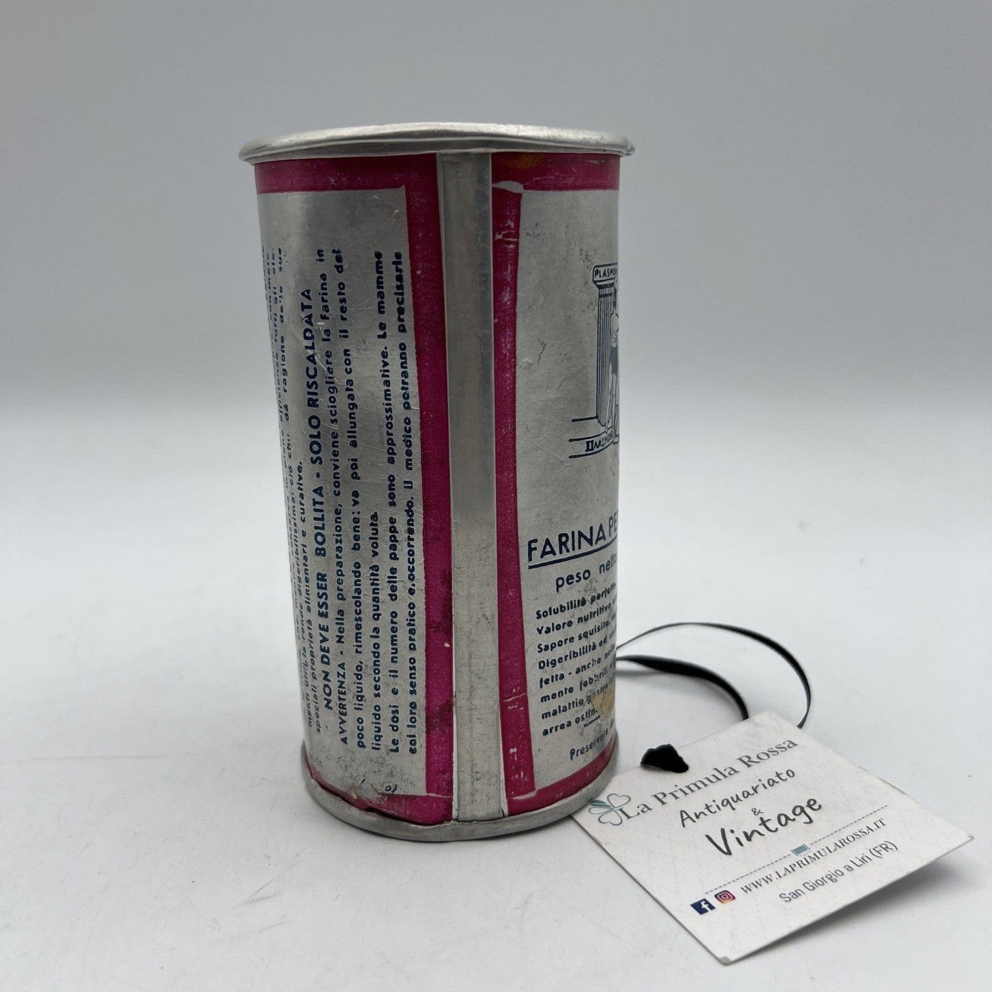 Barattolo antico di Farina al Plasmon collezionismo anni '40 Latta Scatola Categoria  Pubblicità vintage