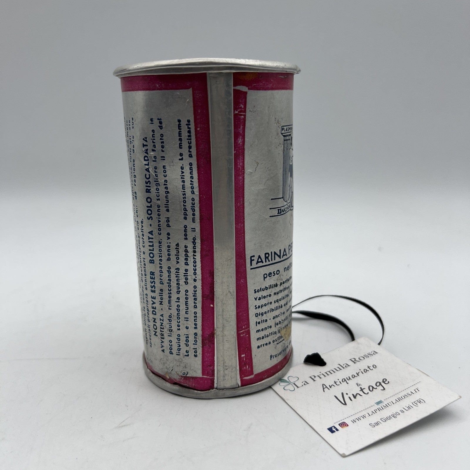 Barattolo antico di Farina al Plasmon collezionismo anni '40 Latta Scatola Categoria  Pubblicità vintage