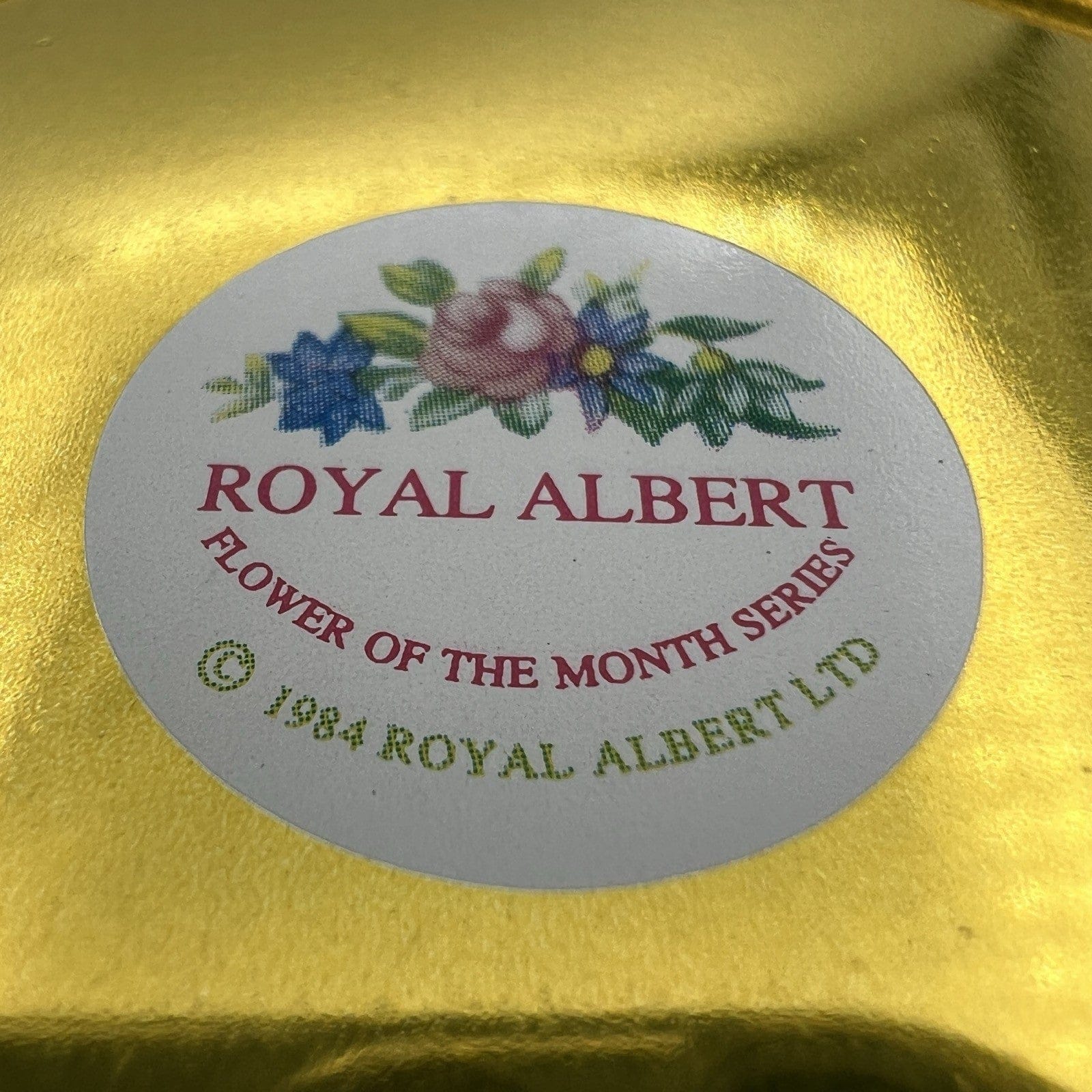 Barattolo Scatola di latta Royal Albert con mesi Flower Of The Month contenitore Categoria  Piatti Vassoio