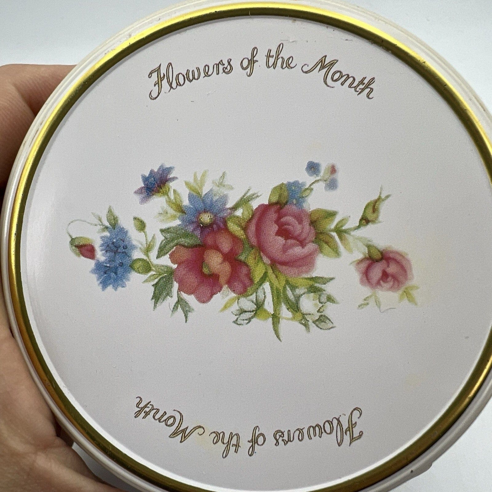 Barattolo Scatola di latta Royal Albert con mesi Flower Of The Month contenitore Categoria  Piatti Vassoio