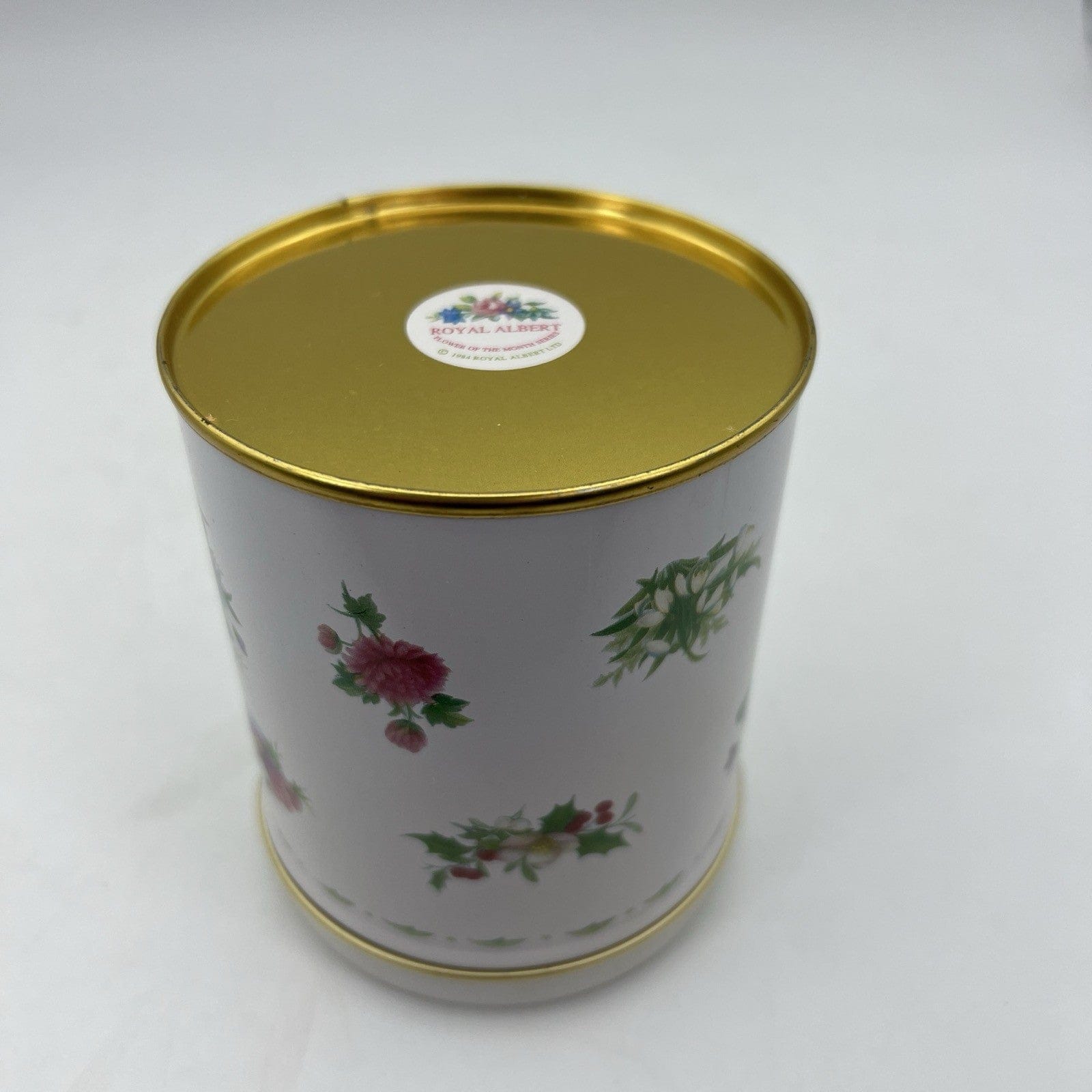 Barattolo Scatola di latta Royal Albert con mesi Flower Of The Month contenitore Categoria  Piatti Vassoio