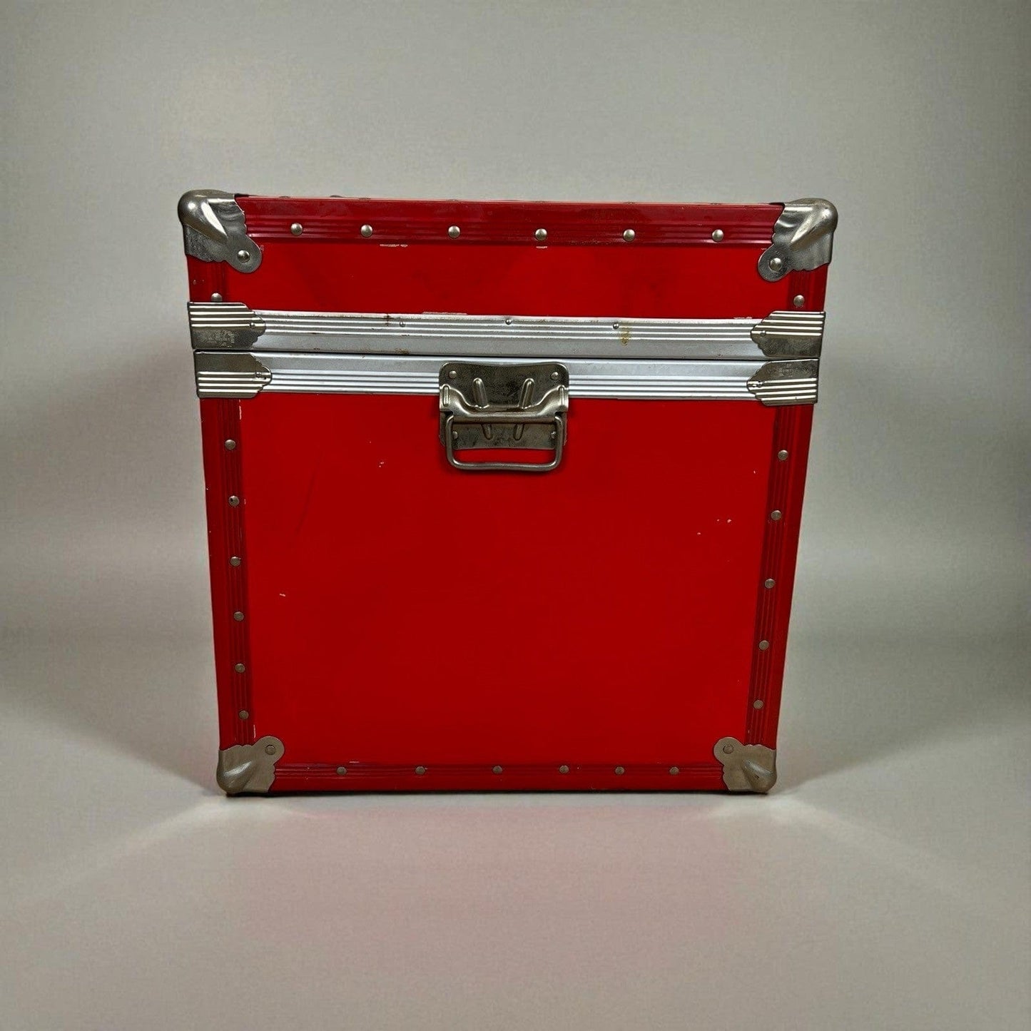 Baule antico in legno da viaggio Forziere 900 vintage Cassa Bianca Strisce Rossa Categoria  Casse & Bauli