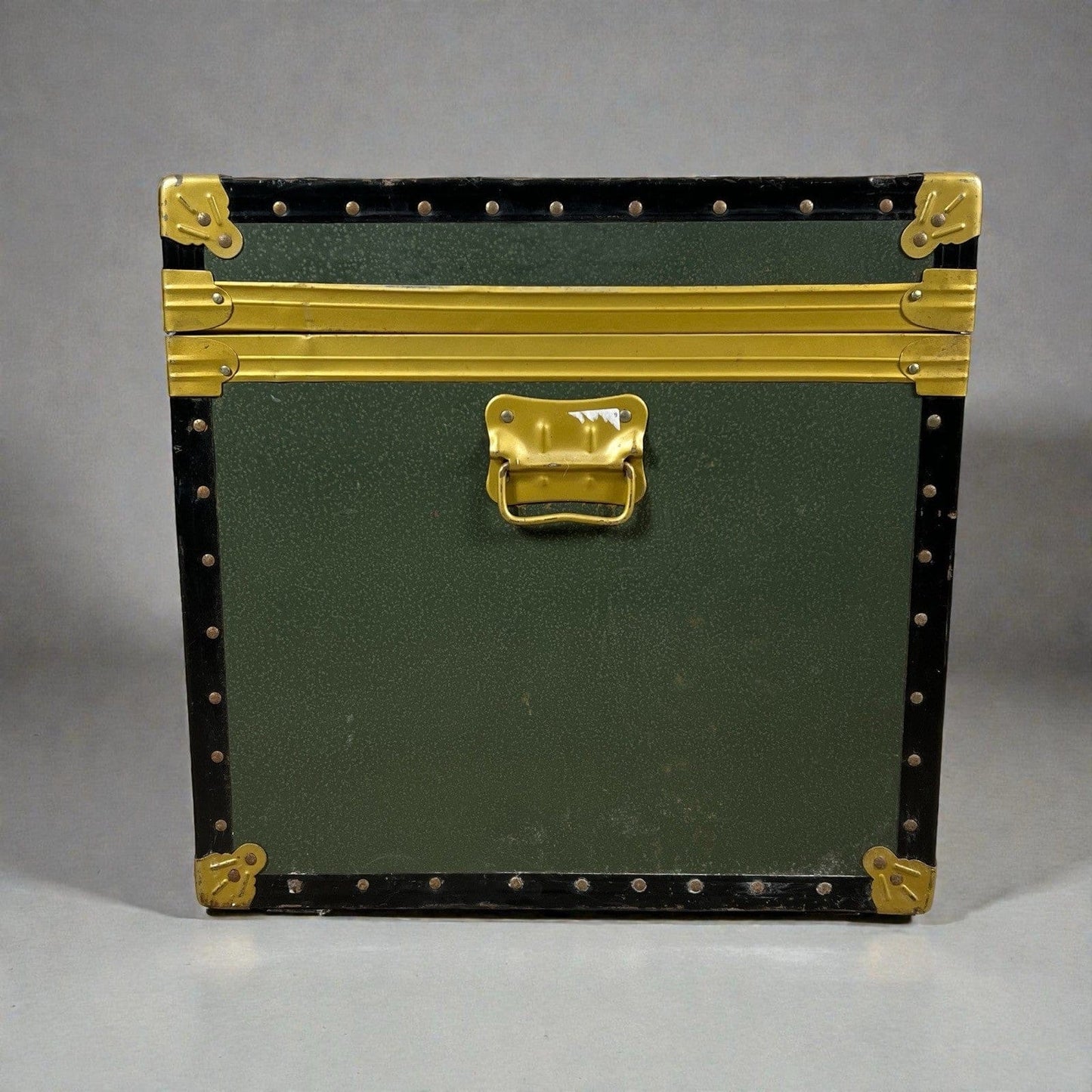 Baule antico in legno da viaggio Forziere Cassapanca 900 vintage Cassa verde Categoria  Casse & Bauli