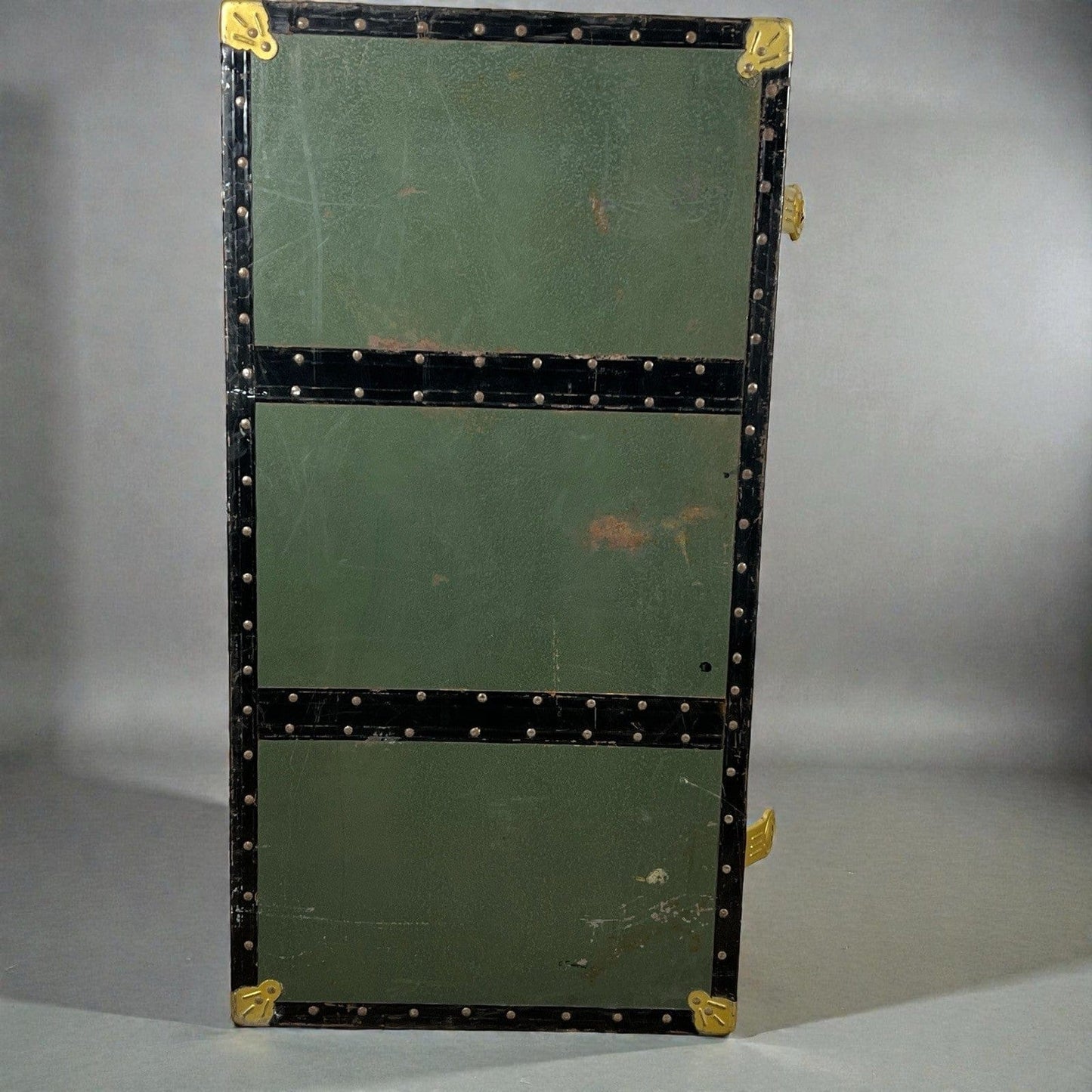 Baule antico in legno da viaggio Forziere Cassapanca 900 vintage Cassa verde Categoria  Casse & Bauli