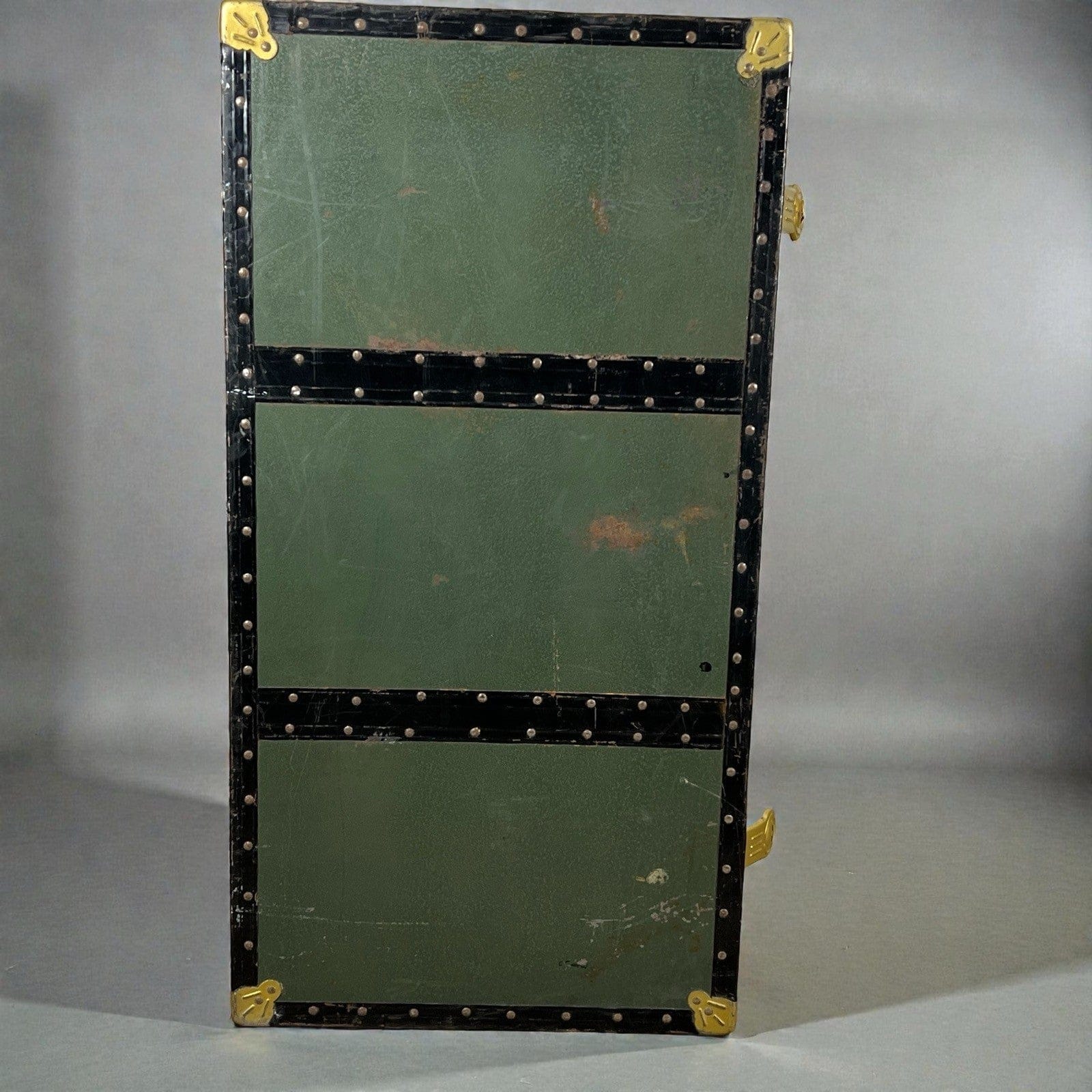 Baule antico in legno da viaggio Forziere Cassapanca 900 vintage Cassa verde Categoria  Casse & Bauli