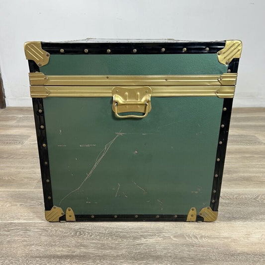 Baule antico in legno da viaggio Forziere Cassapanca 900 vintage Cassa verde Categoria  Casse & Bauli