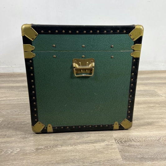 Baule antico in legno da viaggio Forziere Cassapanca 900 vintage Cassa verde Categoria  Casse & Bauli