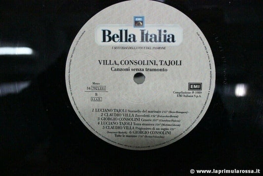 BELLA ITALIA VINILE VINTAGE CANZONI SENZA TRAMONTO 1989 VILLA CONSOLINI TAJOLI Categoria  Dischi in Vinile