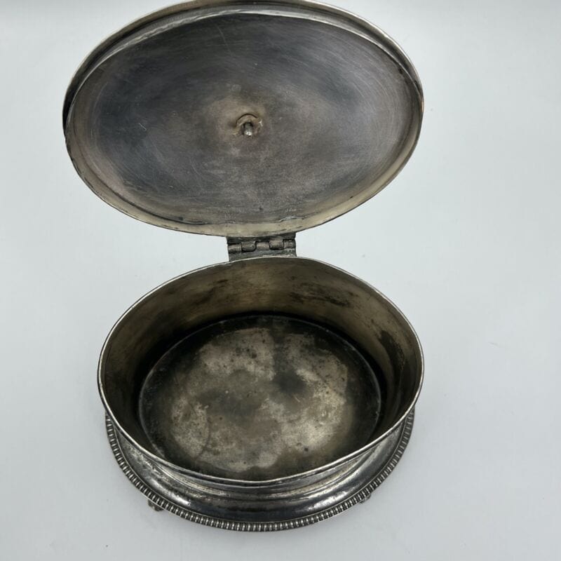 Biscottiera antica in argento sheffield scatola silver plate porta biscotti 800 Categoria  Sheffield & Argento