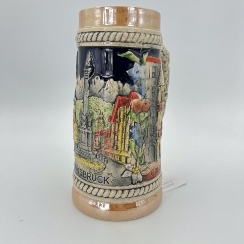 Boccale da birra in ceramica tedesco vintage bicchiere portapenne Innsbruck Categoria  Boccali
