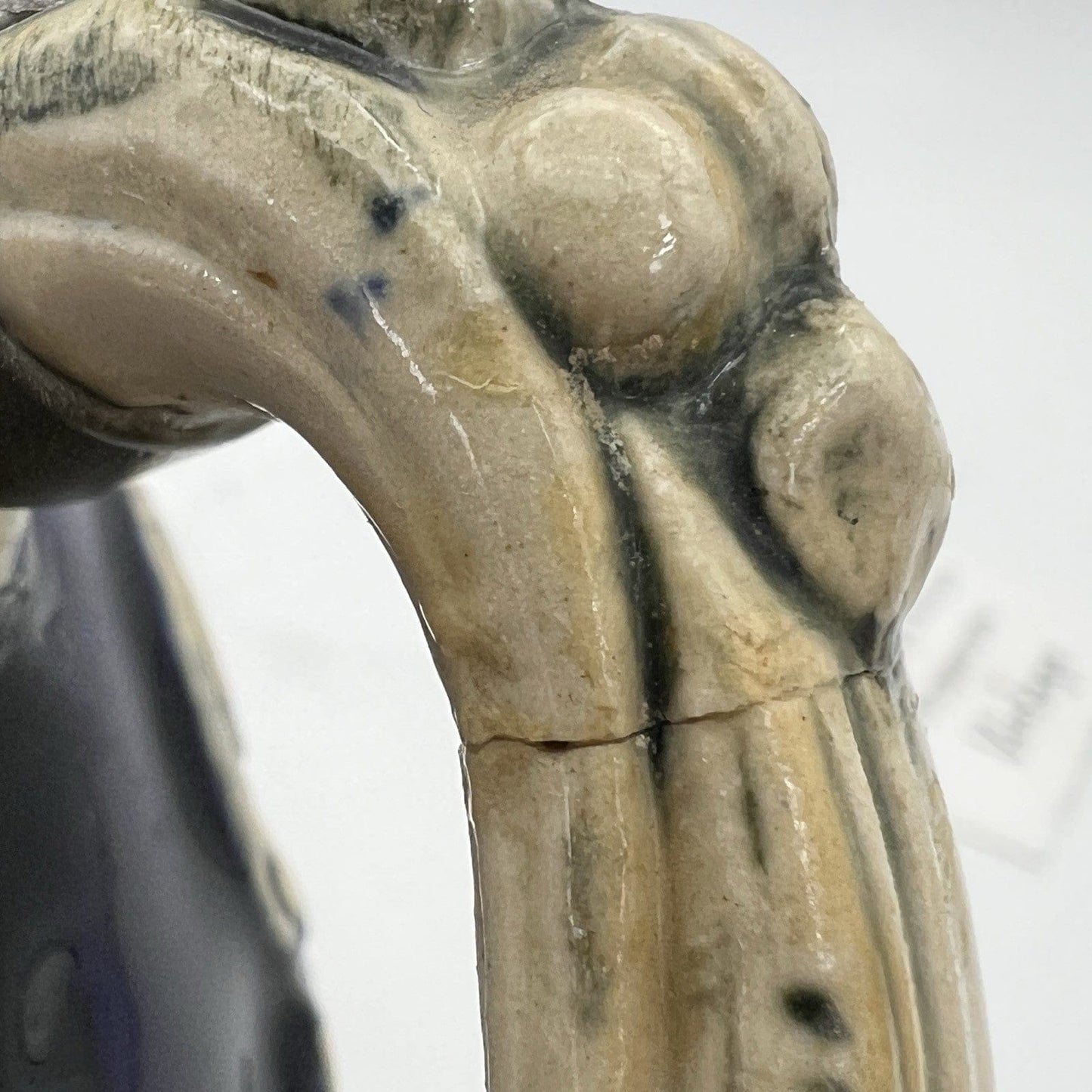 Boccale da birra in ceramica tedesco vintage con coperchio peltro Roccaraso Categoria  Boccali