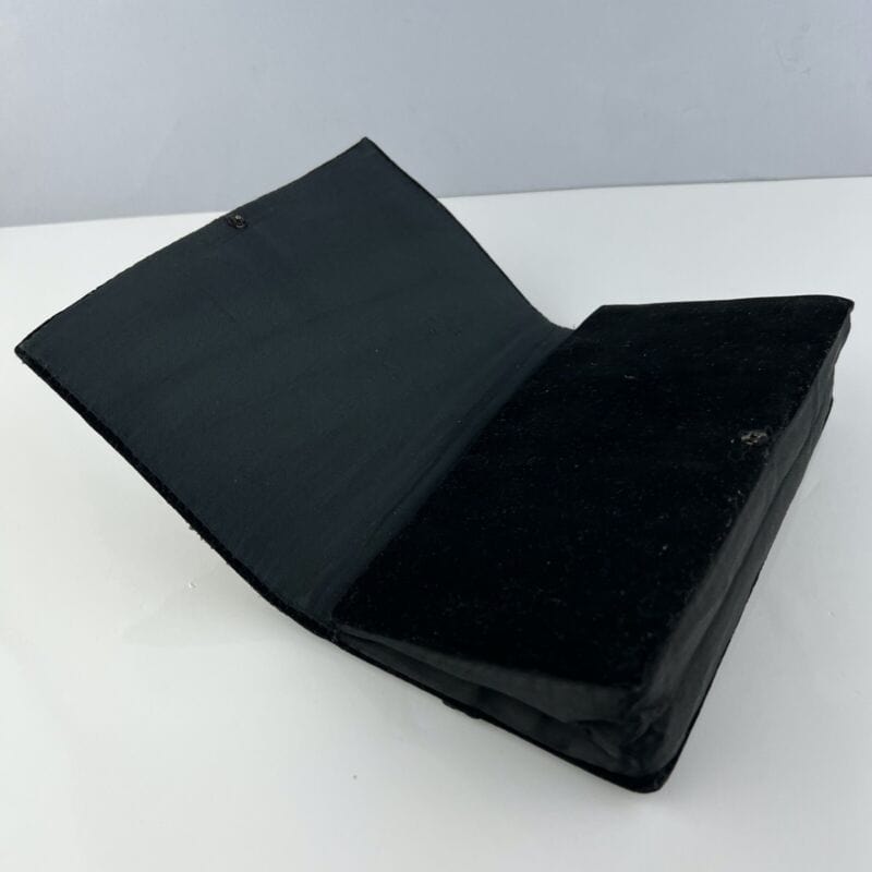 Borsetta pochette Clutch Antica Vintage in velluto Nero e Oro anni 40 da sera Categoria  Borse Scialli & Foulard