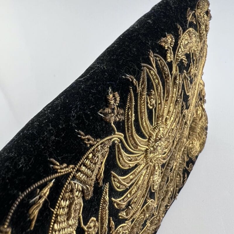 Borsetta pochette Clutch Antica Vintage in velluto Nero e Oro anni 40 da sera Categoria  Borse Scialli & Foulard