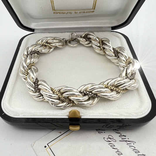 Bracciale da donna in argento 835 braccialetto catena corda vintage a torchon Categoria  Bigiotteria & Accessori