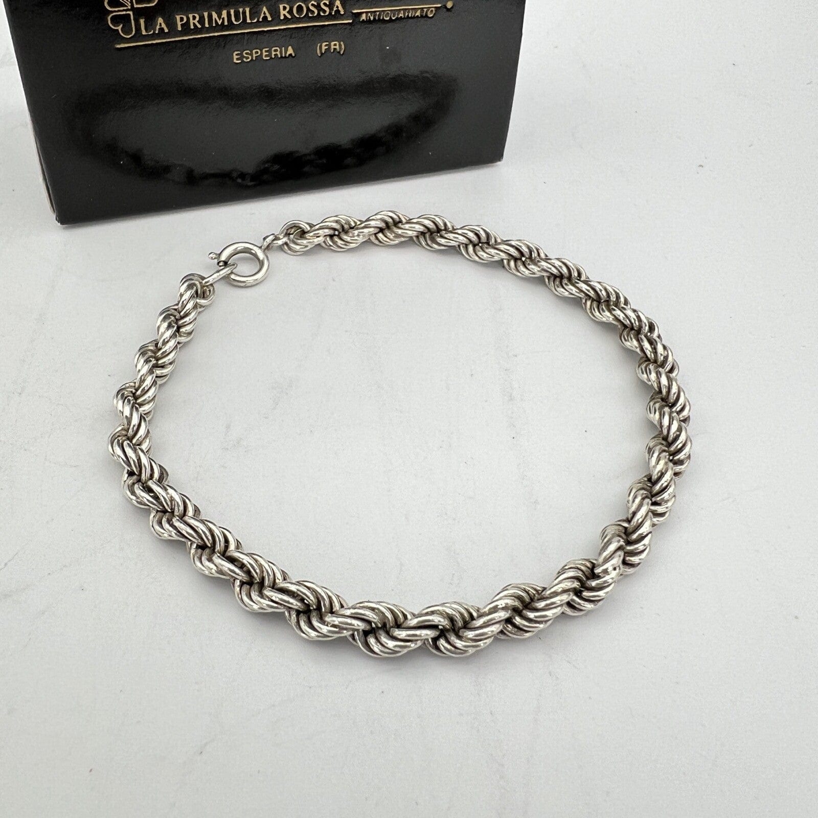 Bracciale da donna in argento 925 braccialetto catena vintage a torchon ann 1953 Categoria  Bigiotteria & Accessori