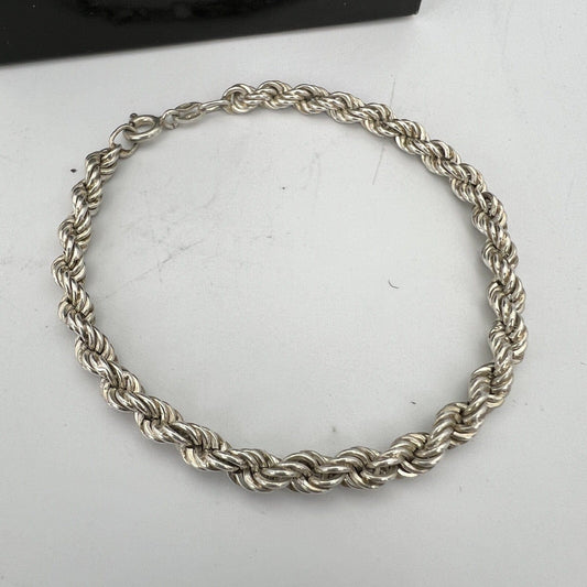 Bracciale da donna in argento 925 braccialetto catena vintage a torchon anni 80 Categoria  Bigiotteria & Accessori