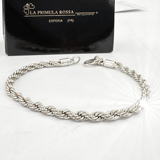 Bracciale da donna in argento 925 braccialetto catena vintage a torchon anni 90 Categoria  Bigiotteria & Accessori