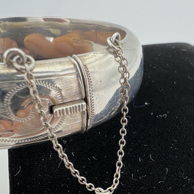 Bracciale da donna in Argento 925 braccialetto ridigo a fascia polsiera anni 60 Categoria  Bigiotteria & Accessori