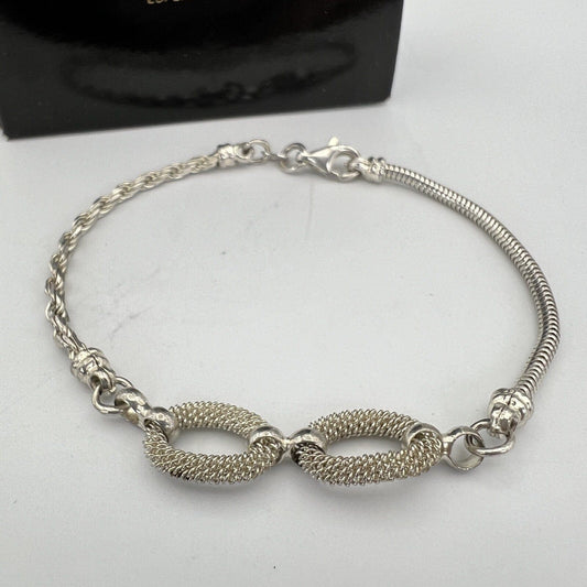 Bracciale da  Donna in argento 925 braccialetto Torchon e Tubolare Elegante Categoria  Bigiotteria & Accessori