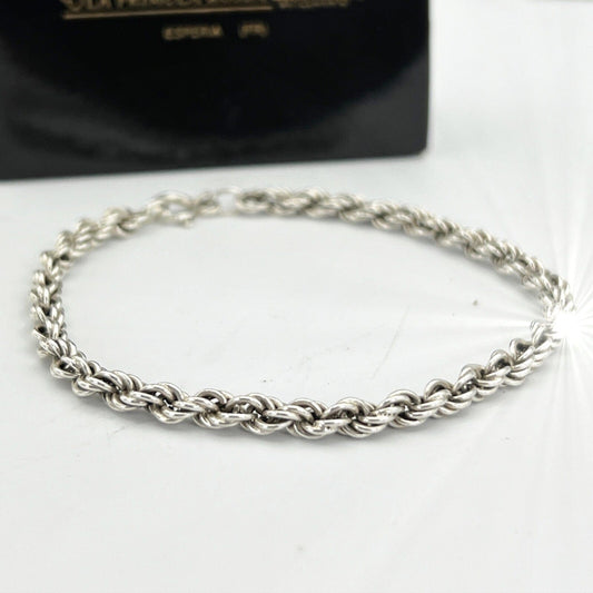 Bracciale da donna in argento lucido 925 braccialetto catena vintage a torchon Categoria  Bigiotteria & Accessori