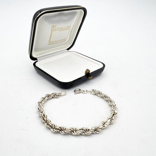 Bracciale da donna in argento sterling 925 braccialetto catena anni 60 a torchon Categoria  Bigiotteria & Accessori