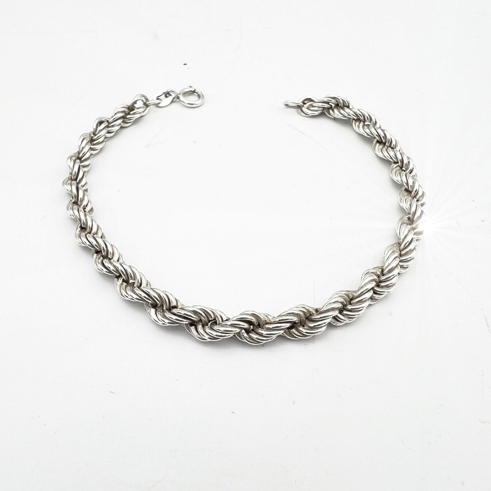 Bracciale da donna in argento sterling 925 braccialetto catena vintage a torchon Categoria  Bigiotteria & Accessori