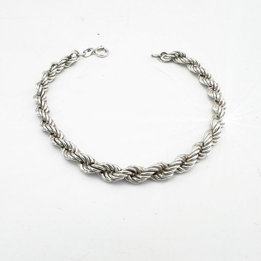 Bracciale da donna in argento sterling 925 braccialetto catena vintage a torchon Categoria  Bigiotteria & Accessori