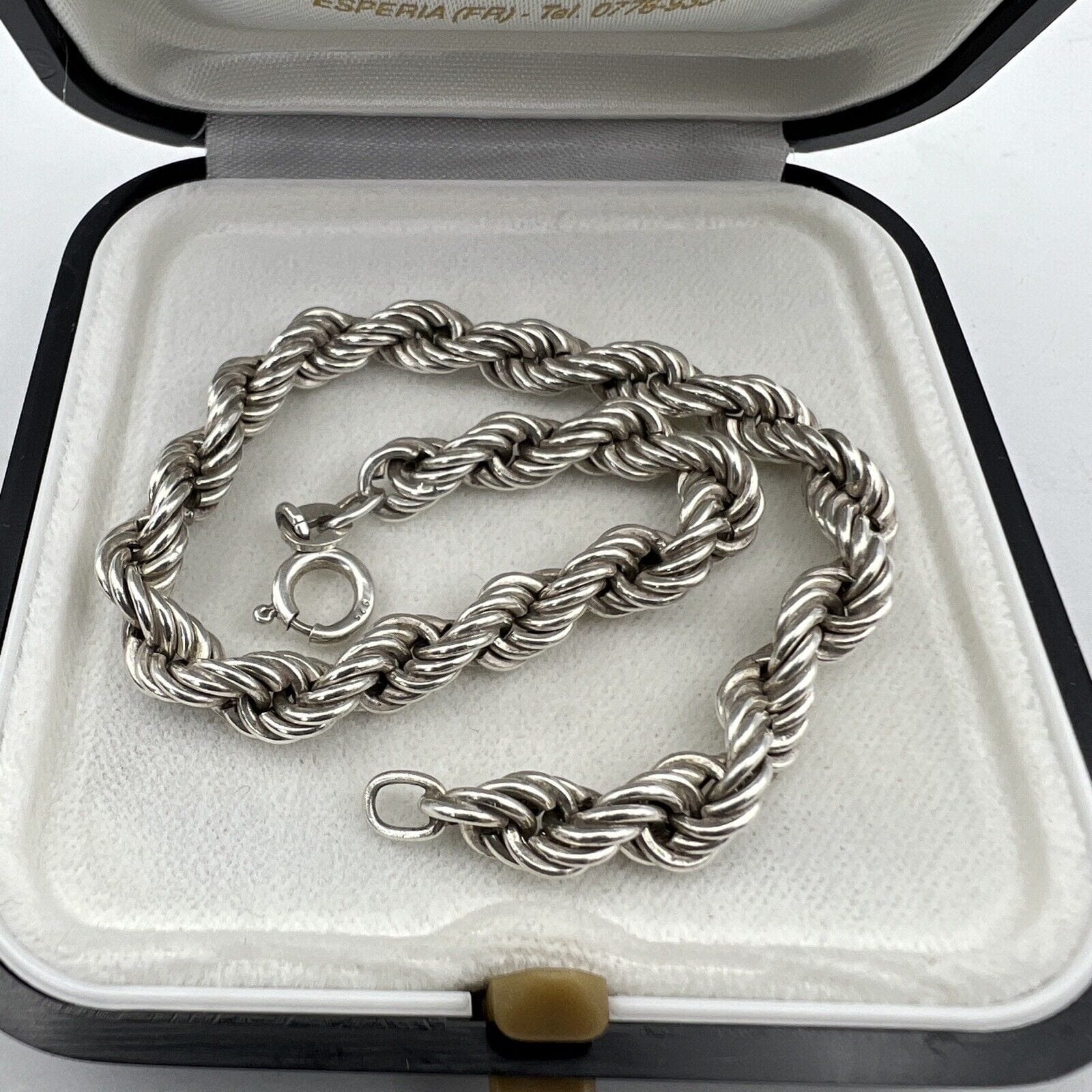 Bracciale da donna in argento sterling 925 braccialetto catena vintage a torchon Categoria  Bigiotteria & Accessori