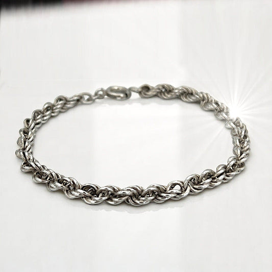 Bracciale da donna in argento sterling 925 braccialetto catena vintage a torchon Categoria  Bigiotteria & Accessori