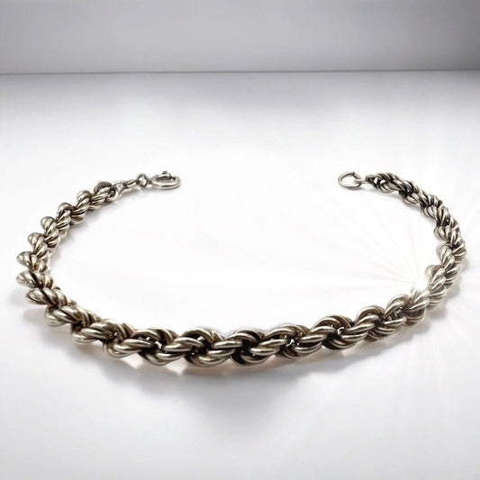 Bracciale da donna in argento sterling 925 braccialetto catena vintage a torchon Categoria  Bigiotteria & Accessori