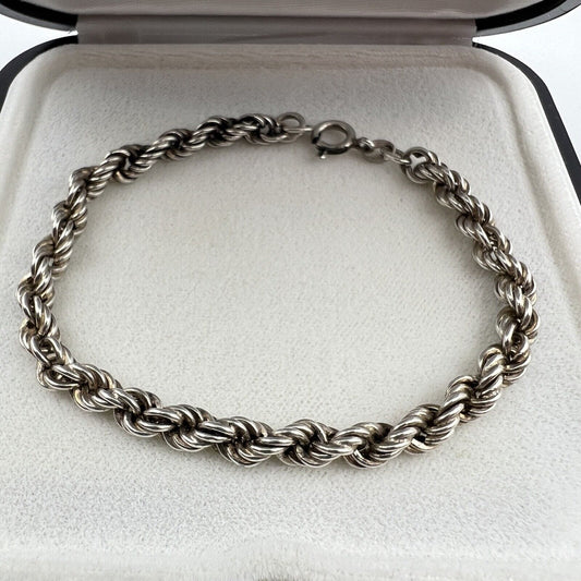 Bracciale da donna in argento sterling 925 braccialetto catena vintage a torchon Categoria  Bigiotteria & Accessori