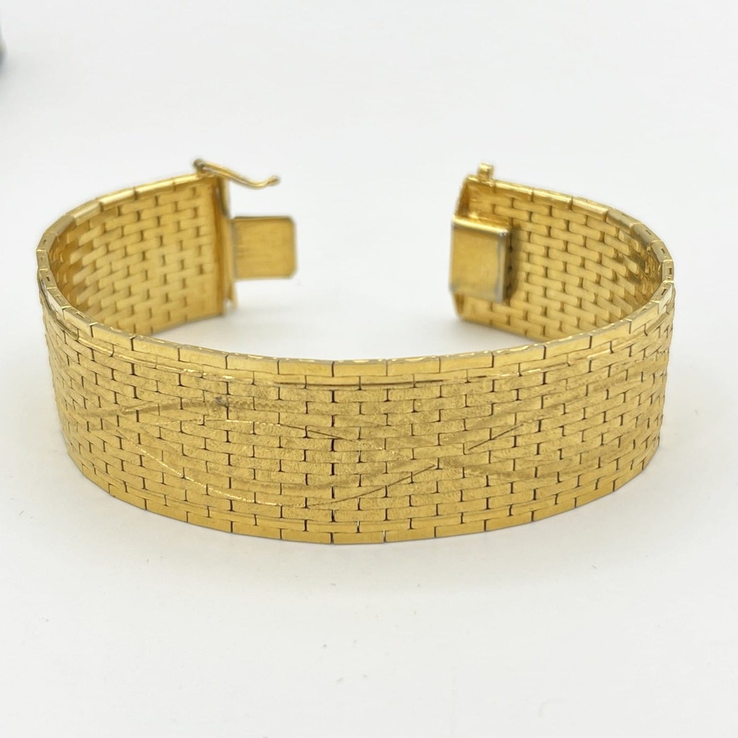 Bracciale da donna in Oro 18 kt Placcato braccialetto fascia semi rigido anni 50 Categoria  Bigiotteria & Accessori